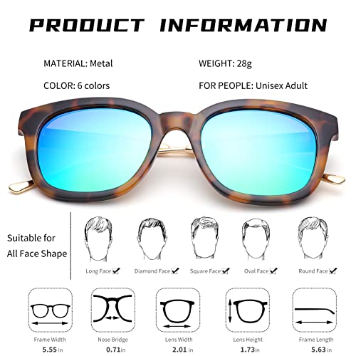 Image of Pro Acme Vintage Square Polarized Sunglasses for Women and Men Trendy Shade Sun Glasses (purple+green)