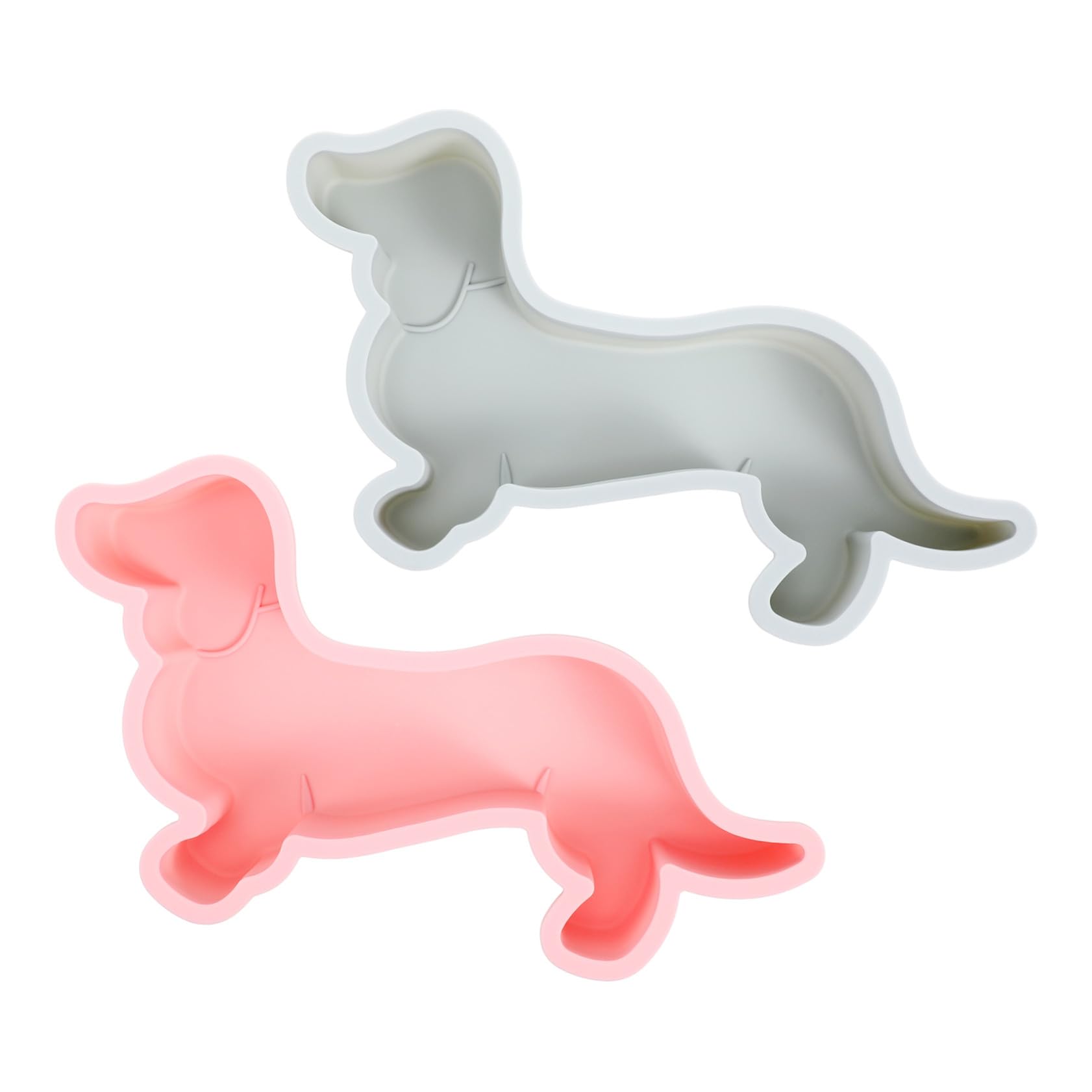 2 Moldes de Silicona Resistentes Forma de Perro y Antiadherentes para Hornear Postres y Dulces Perfectos para Fiestas y Repostería DIY