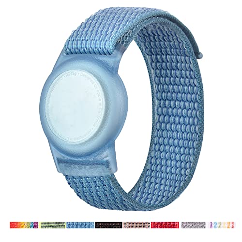 Image of Bracelet for AirTag Kids,Protective Cover for Air Tag with Nylon Wristband | Adjustable for Air Tag Bracelet,Anti Lost GPS Trackers Case Elastic Watch Band for Toddlers Girls Boys Elders