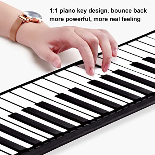 Roll Up Flexible Piano avec pédale Bluetooth MIDI Clavier éducatif Piano Haut-parleur intégré et 128 tons Portable Hand… - Les Beatles, Paul McCartney, John Lennon, RIngo Starr, George Harrison Roll Up Flexible Piano avec pédale Bluetooth MIDI Clavier éducatif Piano Haut-parleur intégré et 128 tons Portable Hand… – Image 3