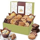 Broadway Basketeers Thank You Cookies Gift Baskets - Food Bakery Box With Freshly Baked Brownies, Cookies, & Muffins - Appreciation Gift Box for Men, Women, Employees, Clients, Friends & Family