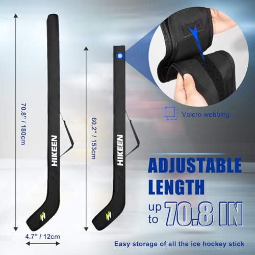 BOOSTEADY Eishockey-Schlägertasche Verlängerte Hockey-Schlägertasche, Professionelle Leichte und wasserdichte Hockeytasche mit Verstellbarem Tragegurt | Für Erwachsene & Jugendliche