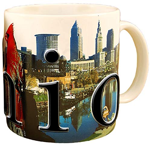 Americaware Ohio Mug de Café Color Relief 18oz miniatura 3