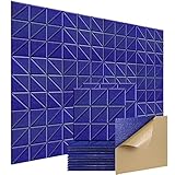SHJADE Sound Proof Panels Square Self-Adhesive, 12 Pieces High Density Acoustic Panel, 12" X 12" X 0