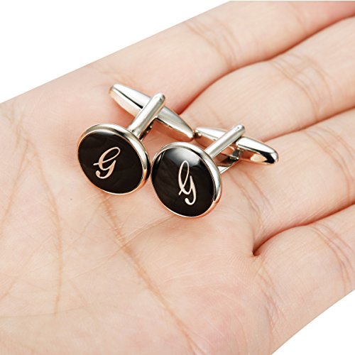 BESTEEL Gioielli Gemelli Classico Iniziale Incisa