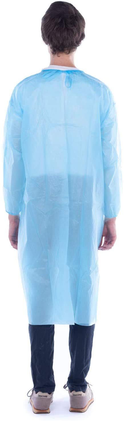Disposable Isolation Gown | Blue | Breathable Material | Unisex | Non-Restrictive | One Size Fits Most (5)