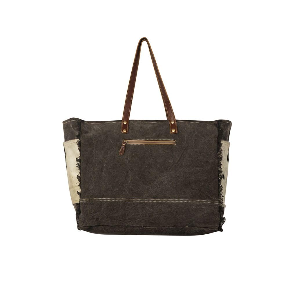 Myra Bag Weekender Bag für Damen - Western Upcycled Canvas & Leder Umhängetasche