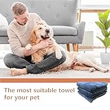 Hitchuey 3er-Pack Haustierhandtücher, 40 x 70 cm, super saugfähig, schnelltrocknend, Wiederverwendbare Mikrofaserhandtücher für kleine und mittelgroße Hunde und Katzen