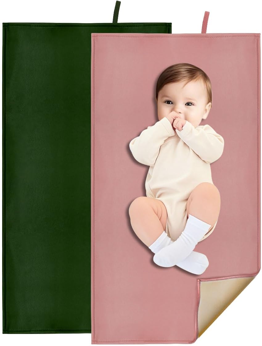 2 Pack Portable Diaper Changing Pad for Baby Wiping Baby Changing Mat for Travel and Home Foldable Mat Fits Perfectly in Diaper Bag 67-09