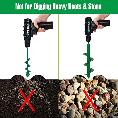DEEGETEL Auger Drill Bit for Planting 4 Pack, Garden Ground Earth Spiral Drill Bit for 3/8" Hex Drive Drill, Easy Bulb Auger for Post Hole Digger Flowers, Bedding Digging Plant Rapid Planter Tool by DEEGETEL - Image 6