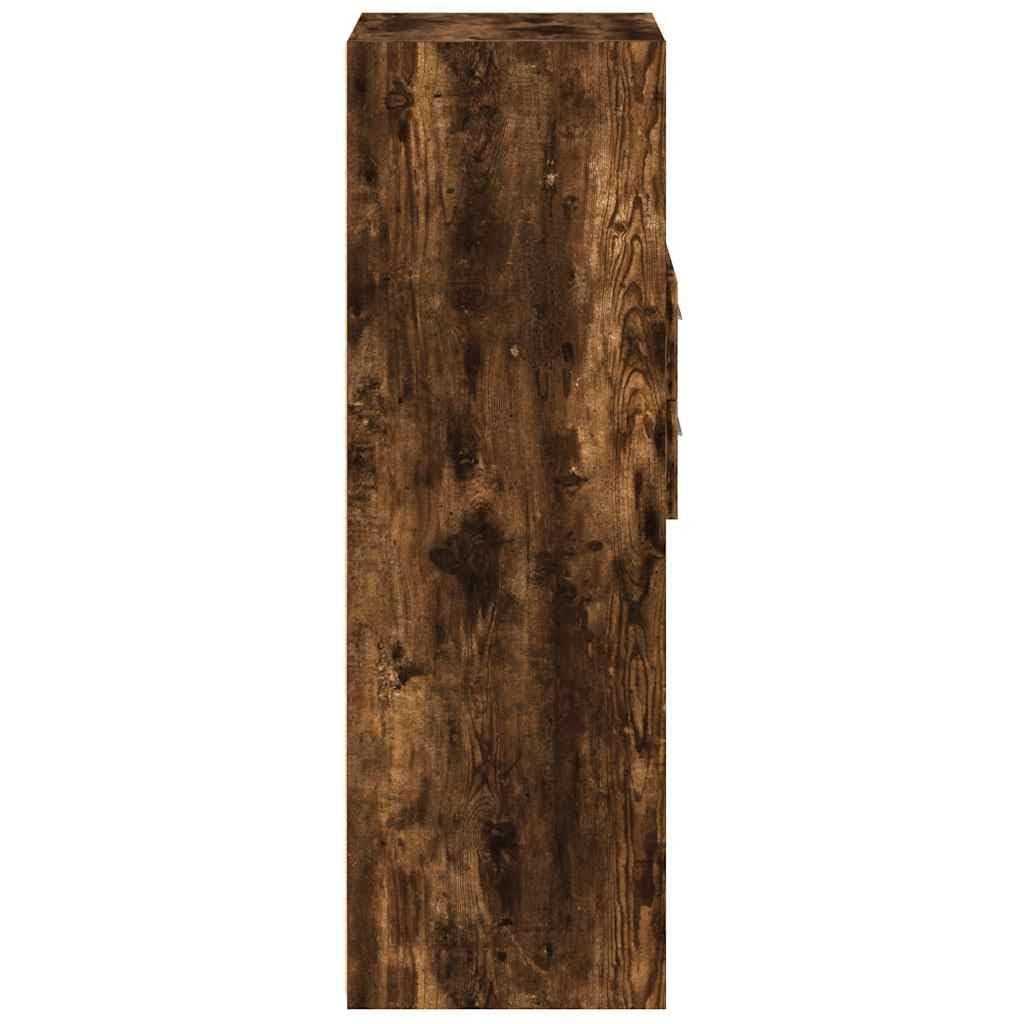 Armadio alto in legno di rovere affumicato, 50 x 42,5 x 124 cm