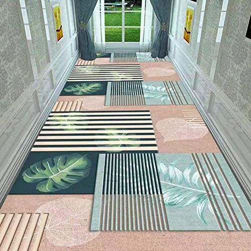 Tapis de passage extra long recoupable en polyester pour sol de couloir chic