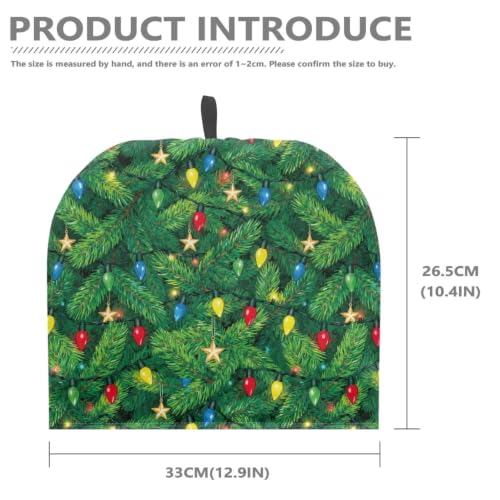 Image of Hudotybom Christmas Light Tea Cozy for Teapot Insulated Wadding Tea Cozies Cover Fit 1 to 6 Cup Kitchen Textiles Warming & Insulating Kettle Covers