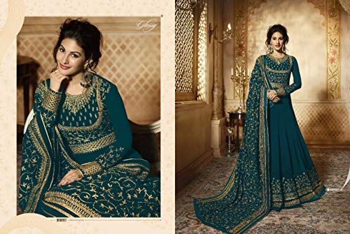 Image of Heni Fashion Ready To Wear Indian /Pakistani Chain Stitched Embroidered Anarkali Suit Anarkali Gown For Women