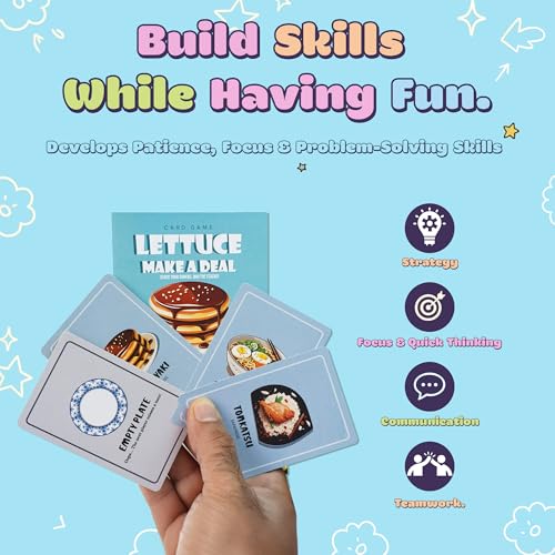 Image of Lettuce Make a Deal, Card Game for Kids & Adults, 2-4 Players, Ages 5+, Family & Travel Fun, Fast-Paced, Includes 102 Cards & Instructions, Perfect for Parties & Game Nights