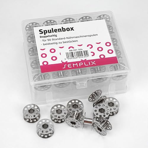 SEMPLIX Pudełko na 50 szpulek / do wkładania po obu stronach / 12 x 10,5 x 4,8 cm