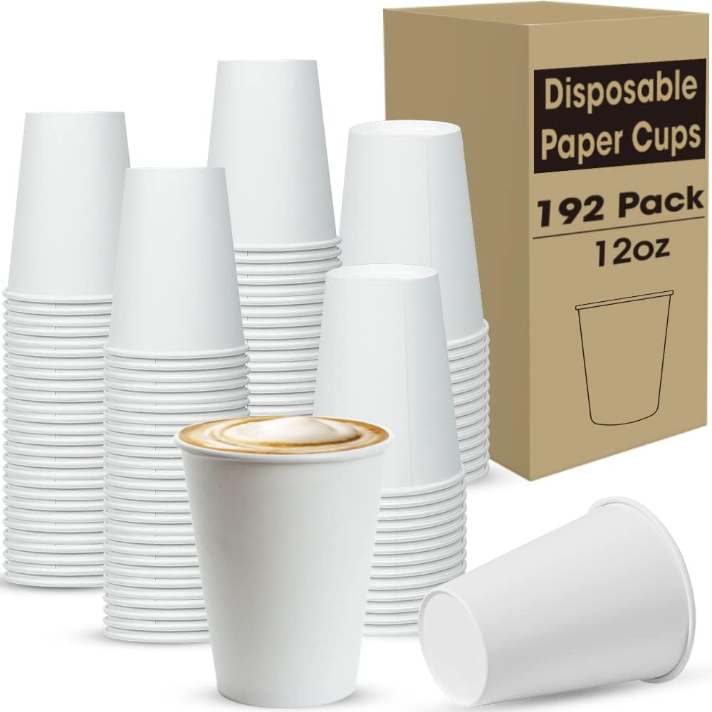 Amazon.com: Lakesstory 50 Pcs 8 Oz Disposable Paper Cups, Hot and Cold ...
