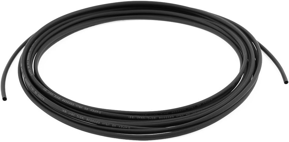 Sourcingmap Heat Shrink Tubing 2mm Dia 2:1 Rate Heat Shrink Tube Wire Wrap 5m Black