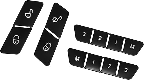 ACROPIX Cubierta ajustable para el botón del asiento del conductor del pasajero, para Mercedes-Benz GLA250, 12 unidades, color negro