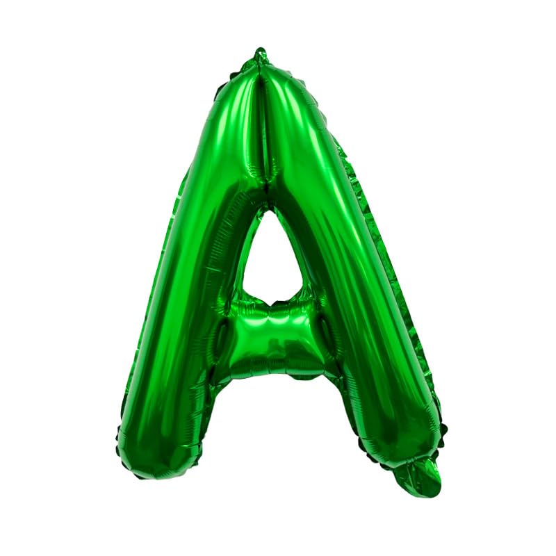 Ballon gonflable vert de 40 cm Lettre A à gonfler à l'hélium