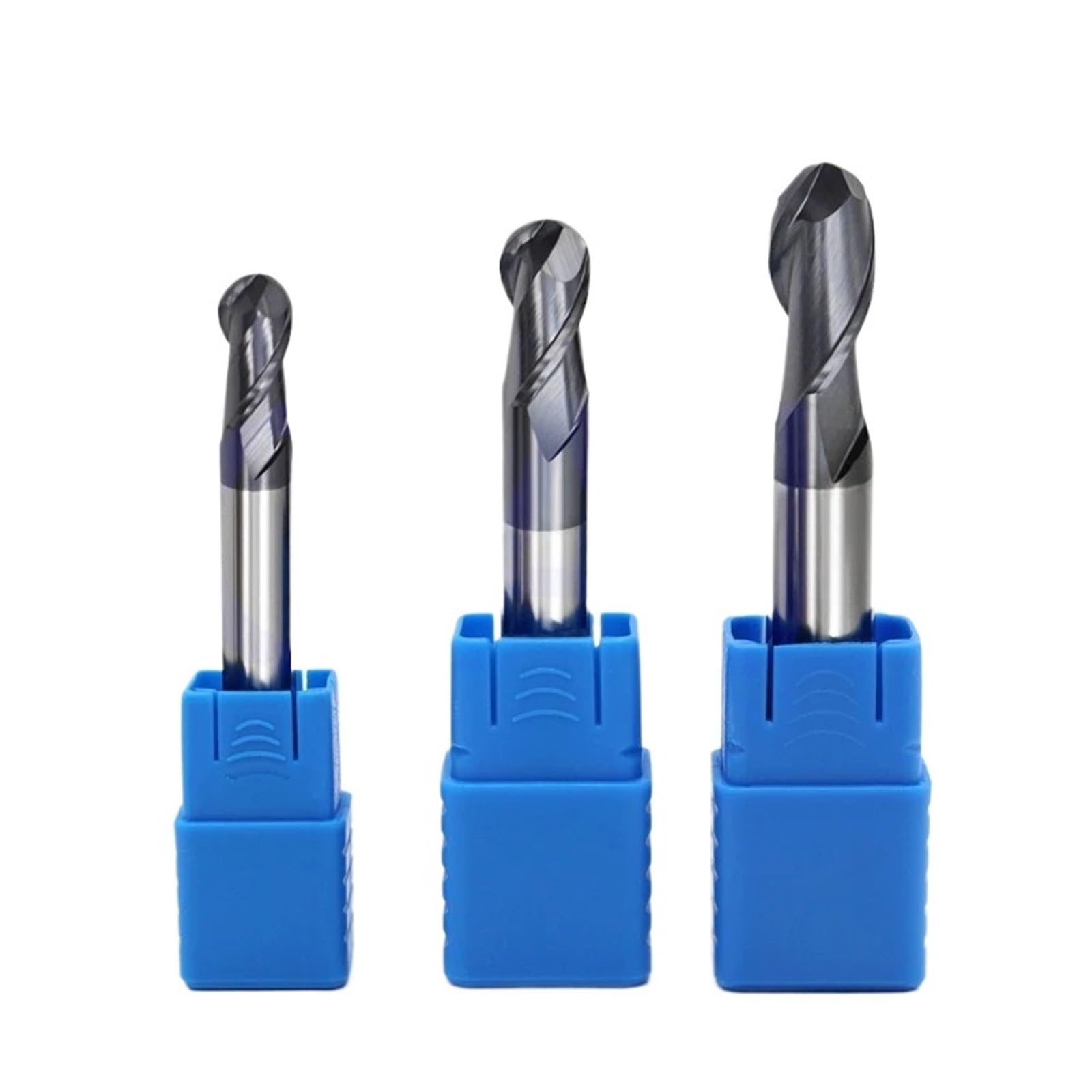 1 Unidad HRC50 2 Fresas De Punta Bola Flauta Acero Tungsteno Con Revestimiento Carburo for Mecanizado Mecánico Herramientas