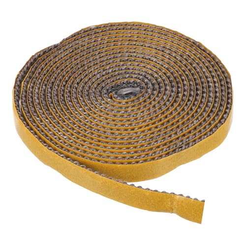 PATIKIL 木製ストーブガスケット 1/2" x 1/8" x 157" フラット グラファイト ガラス繊維 自己粘着 高温耐性シールロープ ストーブ暖炉ドア用 黒