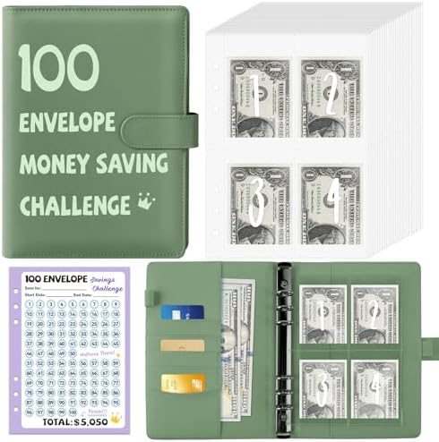 Amazon: 100 Envelope Challenge Binder, Money Saving Challenge Book