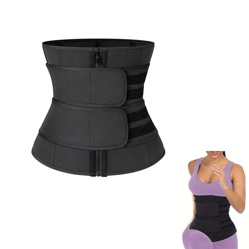 Ewmqxpy Black Postpartum Belly Wrap,C Section Recovery Belt, After Postpartum Belly Band Tummy Girdle Corset Body Shaper,Abdominal Binder Post Surgery Compression Support Belt,Waist Trainer Girdle