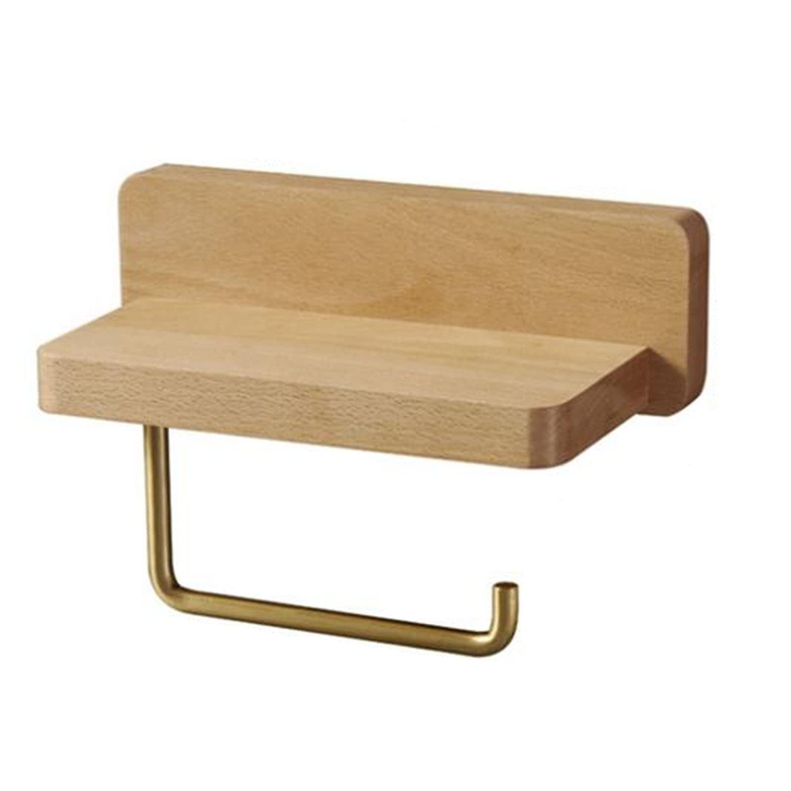 Paper Towel Holders Toilet Paper Towel Rack Solid Wood Roll for Kitchen Bathroom and Toilet(Natural)