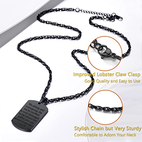 PROSTEEL Cross Necklace for Men Women, 316L Stainless Steel Dog Tag Cross/Dog Tags Military, Jesus Crucifix, Snake Cross, Black/Gold/Silver/Rose Gold/Blue Tone Cross Pendant, Come with Box4