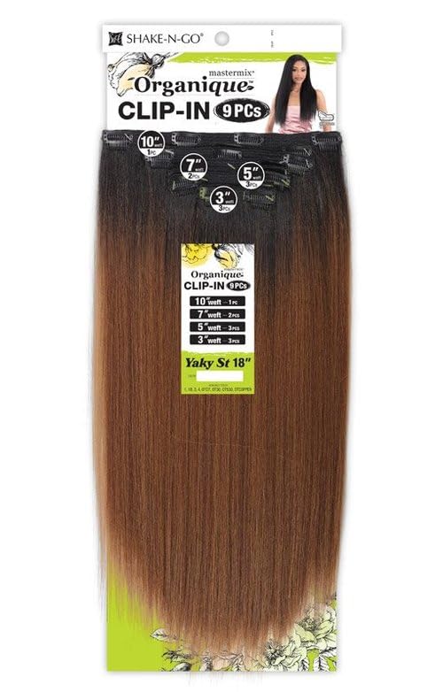 Shake-N-Go Weave Organique Mastermix Clip In Yaky Straight 18" (9Pcs) (Color: OT30)