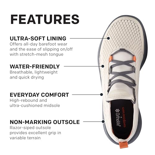 Image of Grunden's Men's CrossCurrent Boat Shoe - Lightweight Quick Dry Water Shoes, Barefoot Wear with Slip On /Off Mesh Tongue