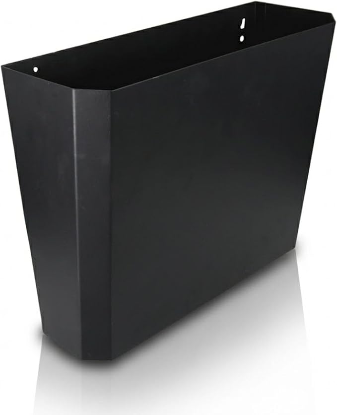 SW-Stahl 07122L Papierkorb für Werkstattwagen I Werkstatt Abfalleimer I Abfallbehälter Wandmontage I Mülleimer zum Aufhängen I Papiermülleimer schwarz I Papiermüll Korb I Papiereimer