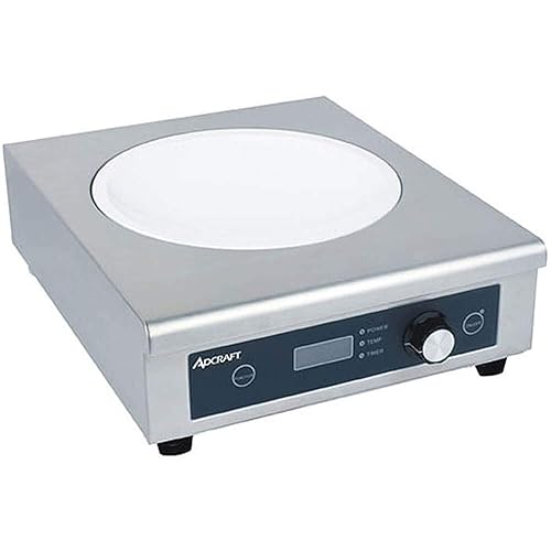 Adcraft IND-WOK208V Wok - Cocina de inducción para encimera, acero inoxidable, 208 V, gris