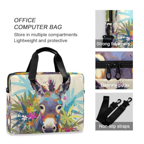 Bolso para laptop con cremallera y correa 15.6 pulg miniatura 6