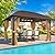 YOLENY 10' x 13' Hardtop Gazebo with Galvanized Steel Roof, Arc Roof Gazebo with Aluminum Frame, Outdoor Gazebo with Curtain&Netting, Sunshade for Gardens, Lawns, Deck