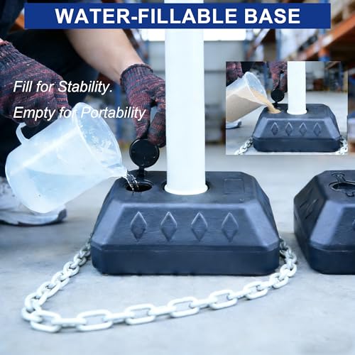 Image of OrangeStar 6 Pack Traffic Delineator Posts, 40 inchCrowd Control Stanchions