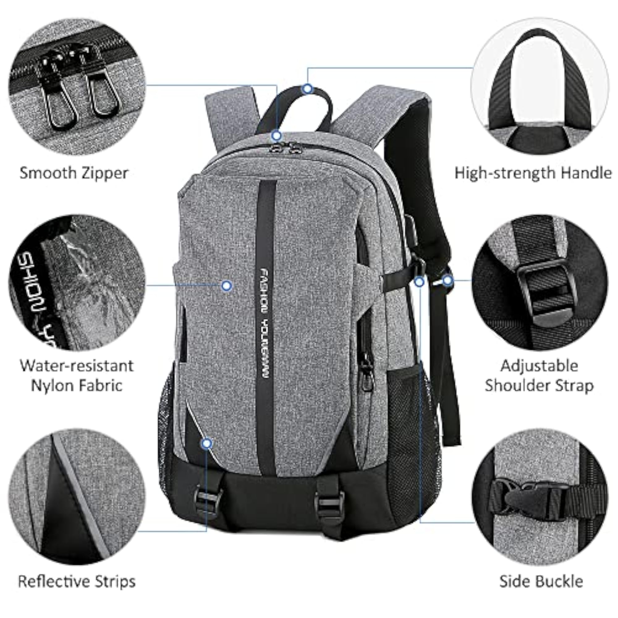 Travel Laptop Backpack with USB Charging Port