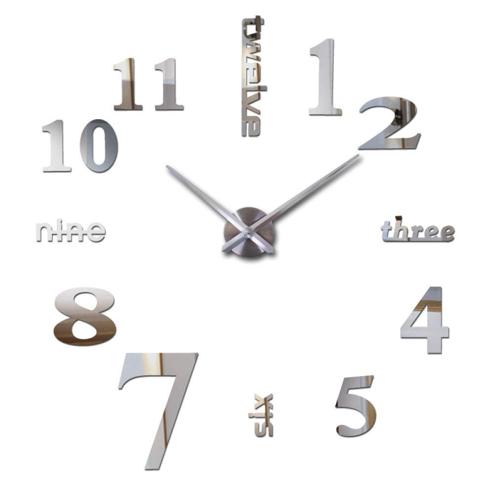 Horloge murale 3D DIY design moderne pour le décor du salon et de la salle à manger