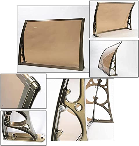 Roofing Canopies Polycarbonate Rain Shelter Cover Door Window Awning Canopy Alloy Bracket For Garden Patio Porch Shelter(Color:blue;Size:100X300Cm) #TOP4