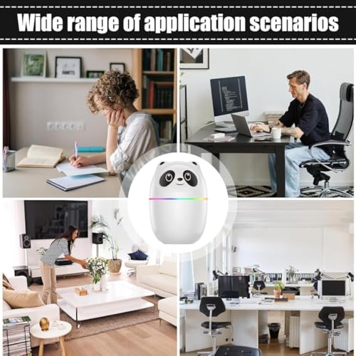 Image of Panda Humidifier & Diffuser | LED Atmosphere Light, Aromatherapy Oil Diffuser | Noiseless & Safe with Auto Power Off for Home /Office