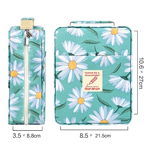 Qianshan Pencil Case Holder Slot - Holds 202 Colored Pencils Or 136 Gel Pens With Zipper Closure - Large Capacity Polyester Pen Organizer For Watercolor Pens Or Markers - Perfect For Artist Daisy #TOP3