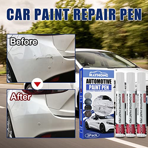 Pacote com 3 tinta retoque para carros, reparo arranhões pintura carro, caneta retoque carro, caneta