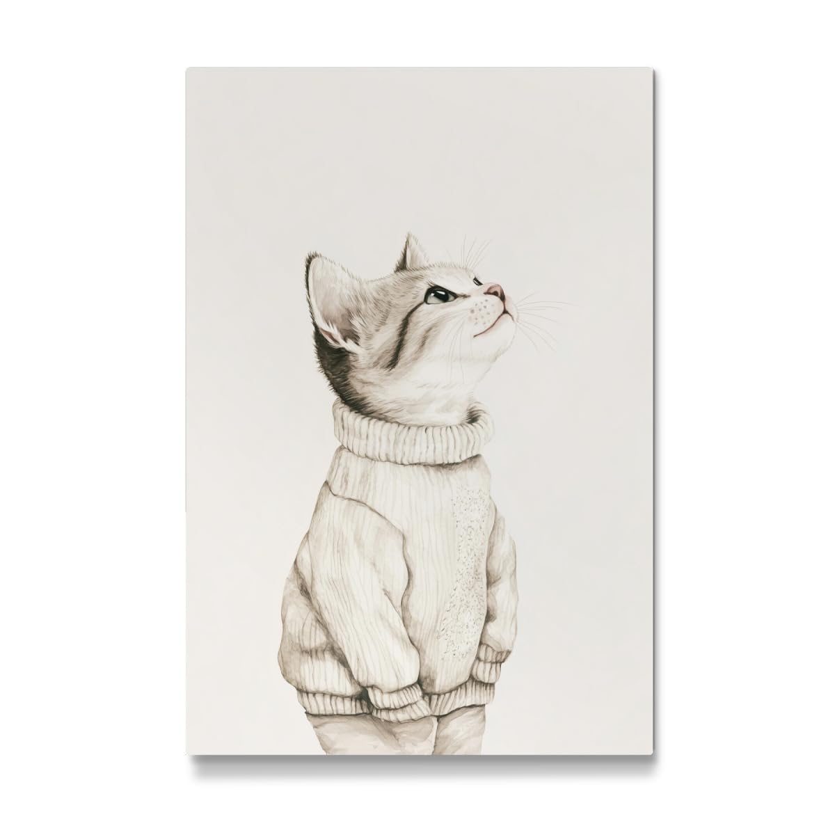 artboxONE Galerie-Print 150x100 cm Sam Niedliche Katzenliebe hochwertiges Acrylglas auf Alu-Dibond von Carina
