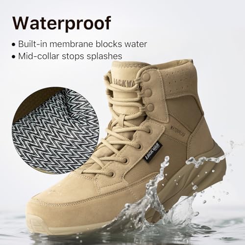 Mens Military Tactical Hiking Boots Lightweight Comfortable Motorcycle Combat Boot Non-slip Waterproof Work Boots for Men3