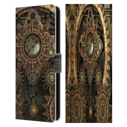Coque portefeuille Samsung S25 FE cuir Simone Gatterwe Rusty Vintage Steampunk avec support vidéo