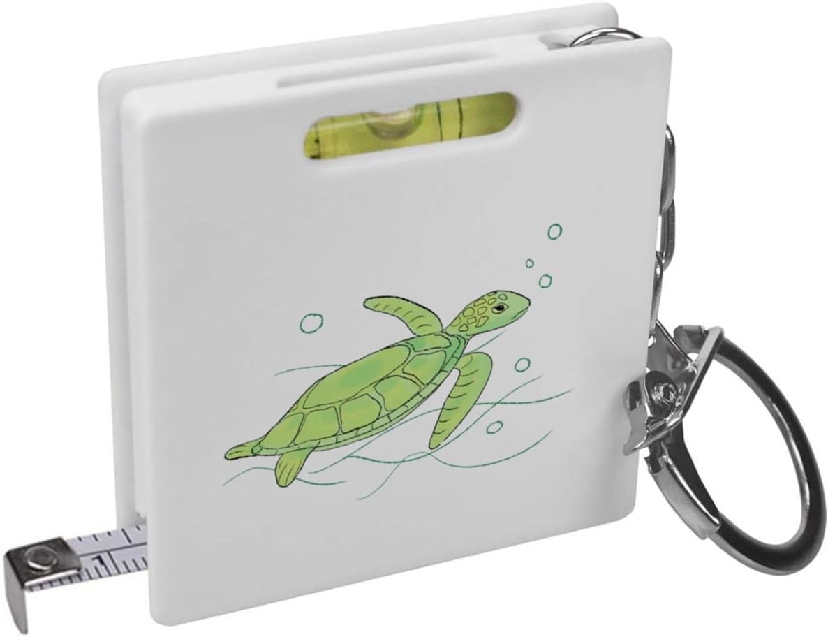 Azeeda 'Sea Turtle' Keyring Tape Measure/Spirit Level Tool (KM00043705)