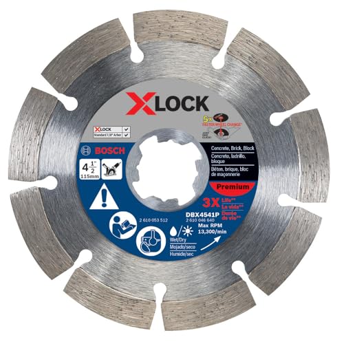 Bosch DBX4541P 4-1/2 in. X-Lock Premium Segmented Rim Diamond Blade