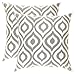 TreeWool - Pack de 2 - Ogee Ikat Acento Decorativo Fundas de cojín, 100% algodón (55 x 55 cm / 22 x 22 Pulgadas, Gris)