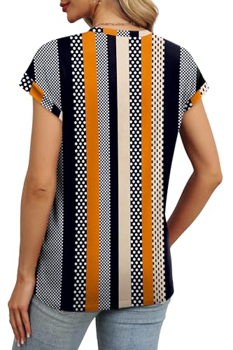 Image of Alaroo Womens Summer Tops Short Sleeve Shirts Crew Neck Cute Trendy Tunic Blouses (S-3XL)